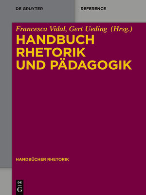 cover image of Handbuch Rhetorik und Pädagogik